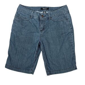 Beau Dawson Denim Shorts Womens 10 Faded Blue White Polka Dots Resort Vacation